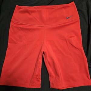 Nike Red Athletic Compression Shorts 6 inch
